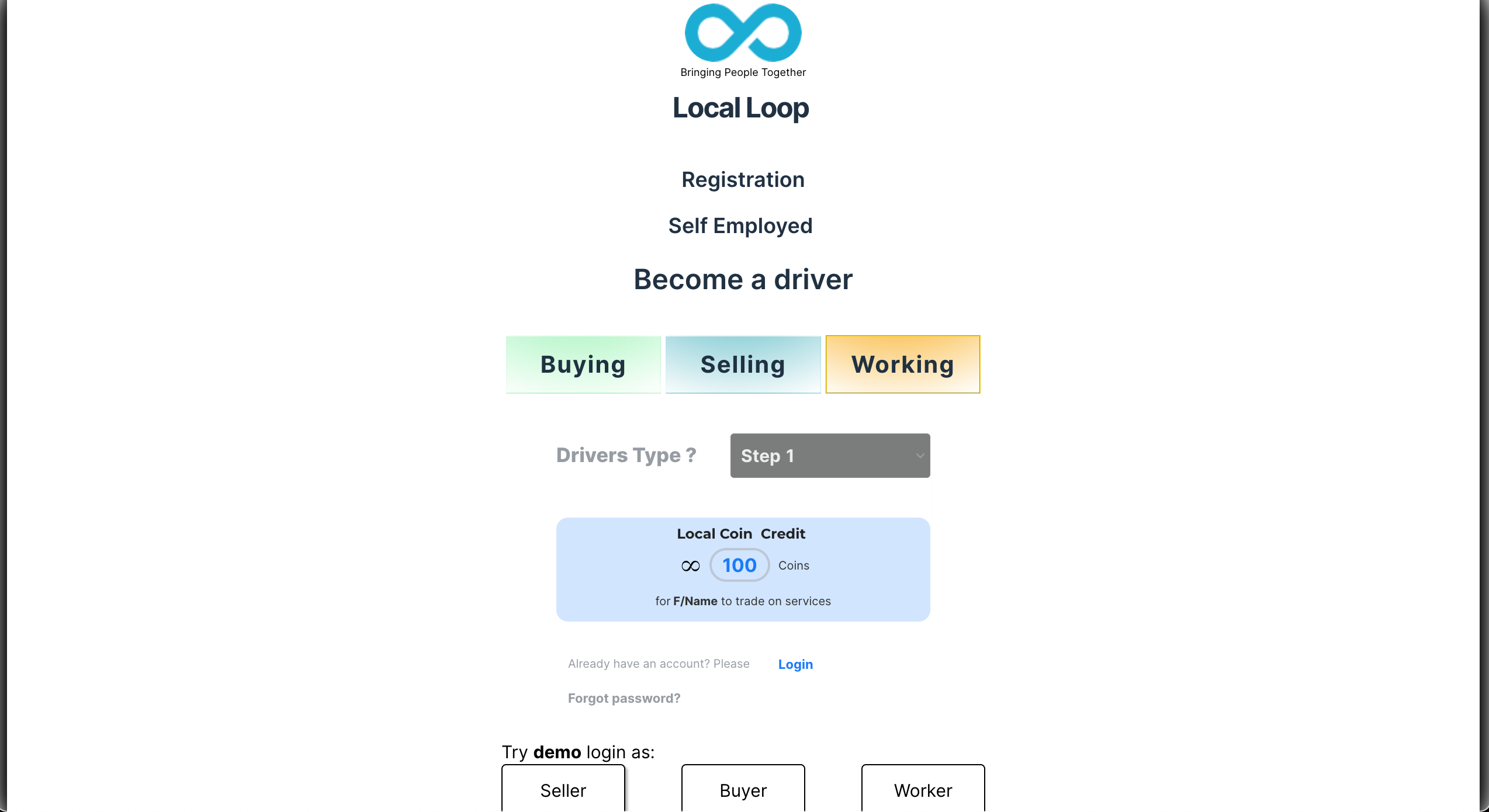 Join the local loop become a buyer the seller or a driver